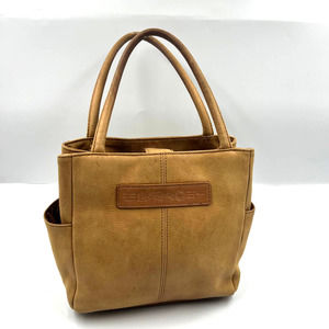 FOSSIL Vintage Tan Leather Satchel Removable Straps Zippered Pockets Crossbody